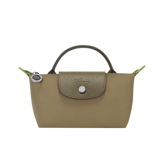 Le Pliage Original Pouch with handle Artichoke - Recycled canvas