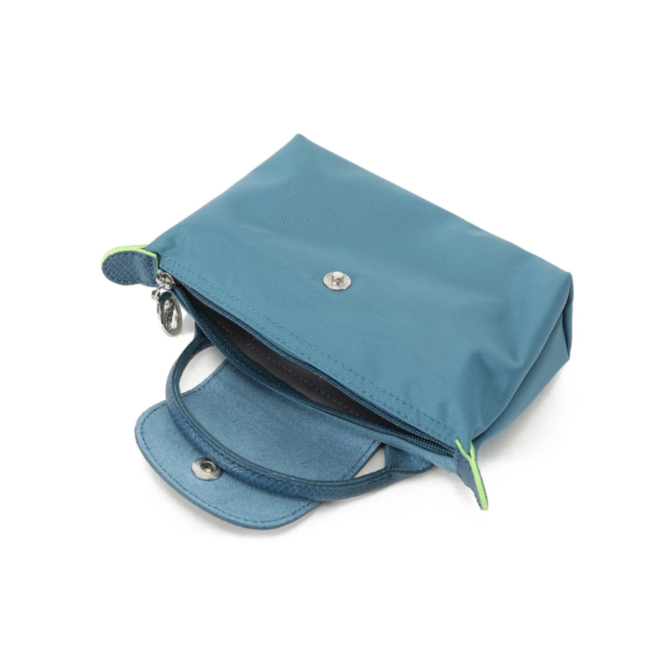 Le Pliage Original Pouch with handle Peacock Blue - Recycled canvas