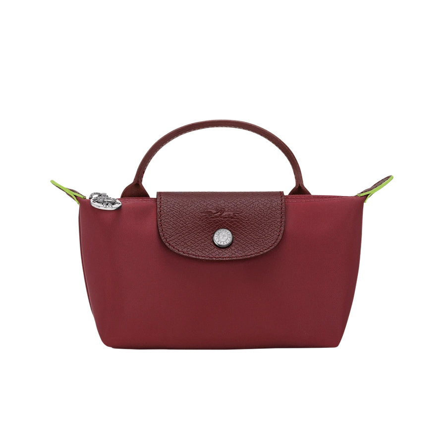 Le Pliage Original Pouch with handle Pomegranate - Recycled canvas