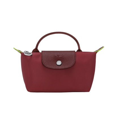 Le Pliage Original Pouch with handle Pomegranate - Recycled canvas
