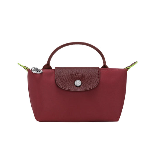 Le Pliage Original Pouch with handle Pomegranate - Recycled canvas
