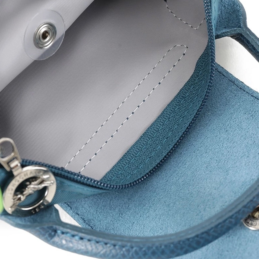Le Pliage Original Pouch with handle Peacock Blue - Recycled canvas