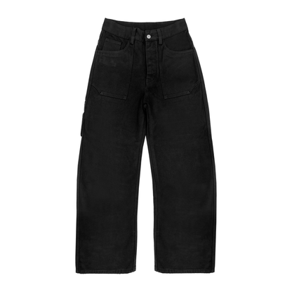 'Field' Black Canvas Pants