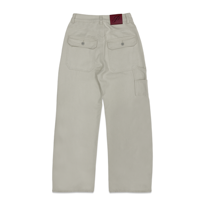 'Field' Cream Canvas Pants