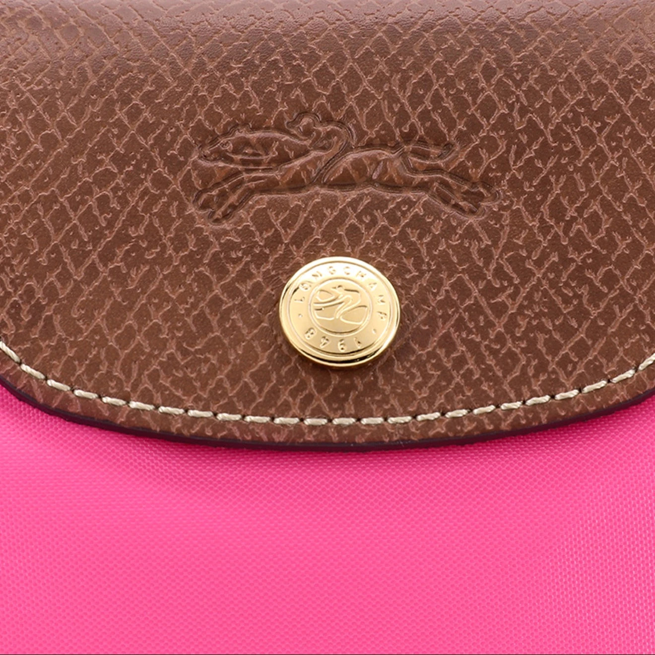 Le Pliage Original Pouch with handle Barbie Pink - Recycled canvas