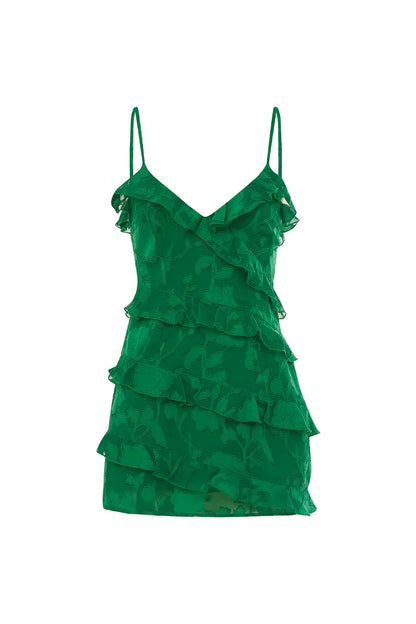 AISHA MINI DRESS - EMERALD