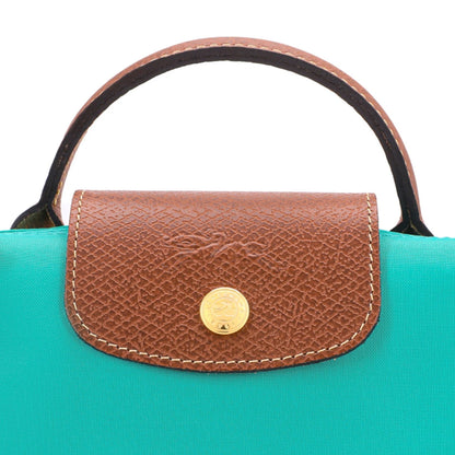 Le Pliage Original Pouch with handle Turquoise Green - Recycled canvas