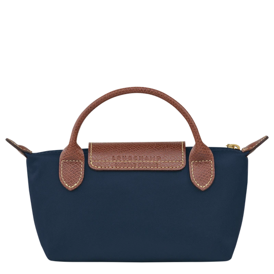 Le Pliage Original Pouch with handle Navy - Recycled canvas