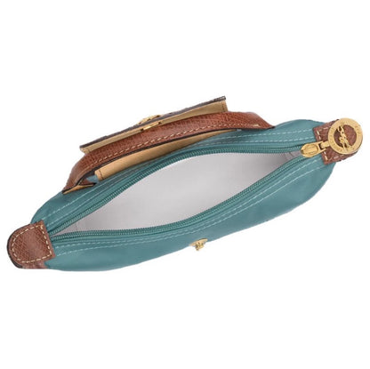 Le Pliage Original Pouch with handle Eucalyptus Green - Recycled canvas