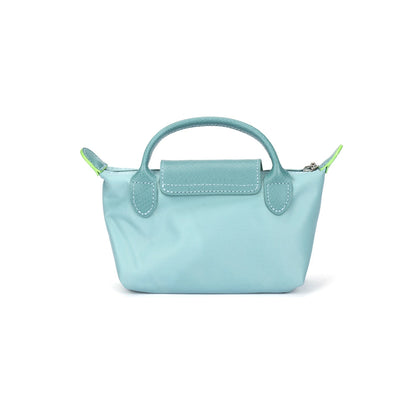 Le Pliage Original Pouch with handle Lake Blue - Recycled canvas