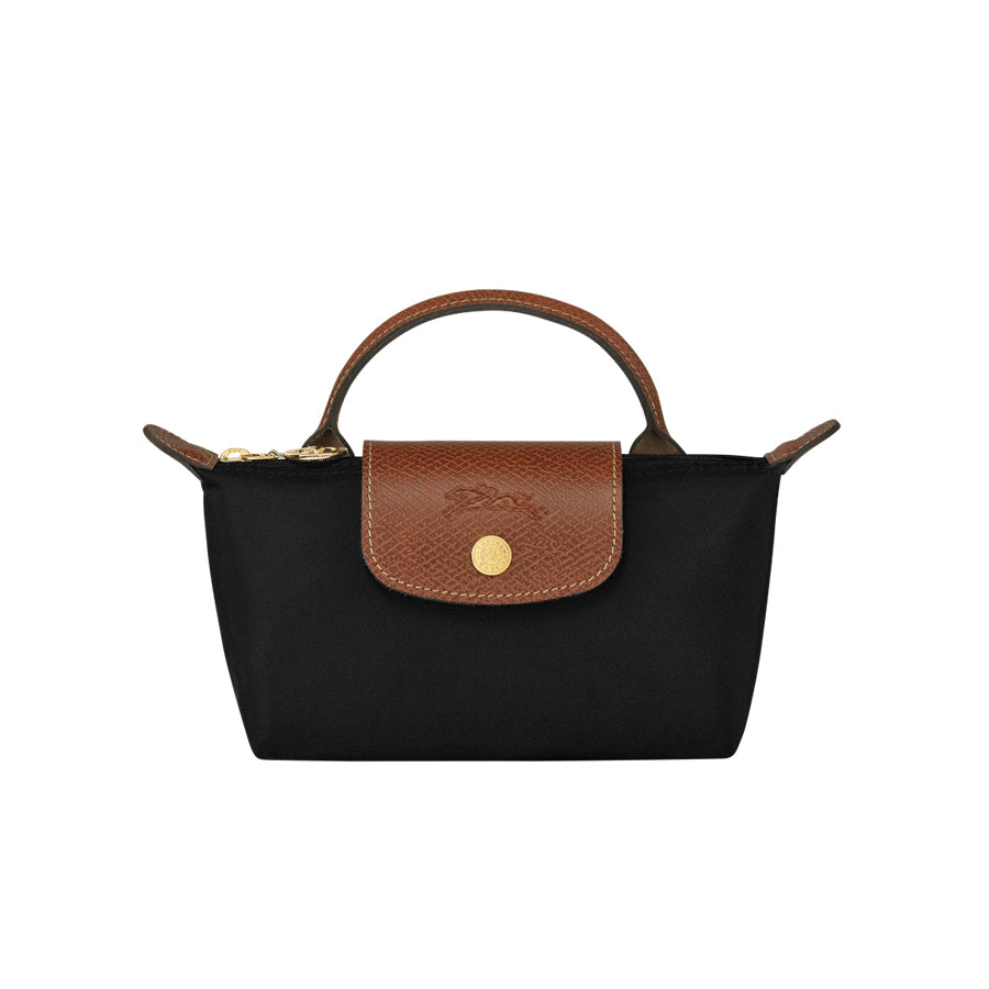 Le Pliage Original Pouch with handle Black - Recycled canvas
