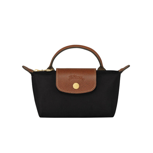 Le Pliage Original Pouch with handle Black - Recycled canvas