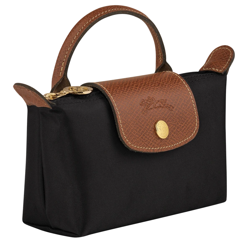 Le Pliage Original Pouch with handle Black - Recycled canvas