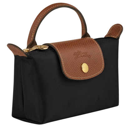 Le Pliage Original Pouch with handle Black - Recycled canvas