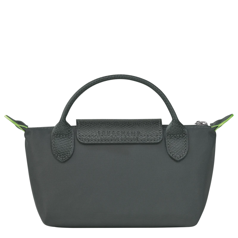 Le Pliage Original Pouch with handle Graphite Black - Recycled canvas
