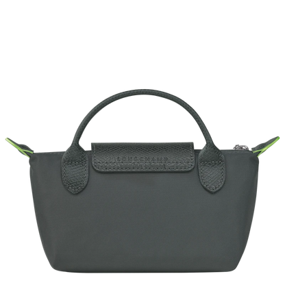 Le Pliage Original Pouch with handle Graphite Black - Recycled canvas
