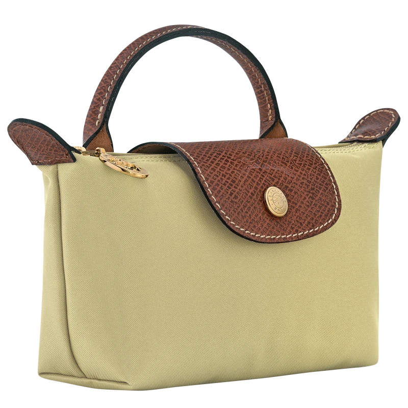 Le Pliage Original Pouch with handle Pistachio - Recycled canvas