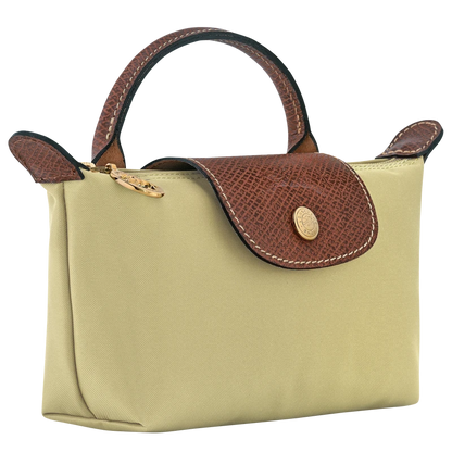 Le Pliage Original Pouch with handle Pistachio - Recycled canvas