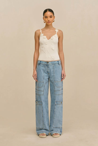 EMILIANA KNIT TOP - OFF WHITE