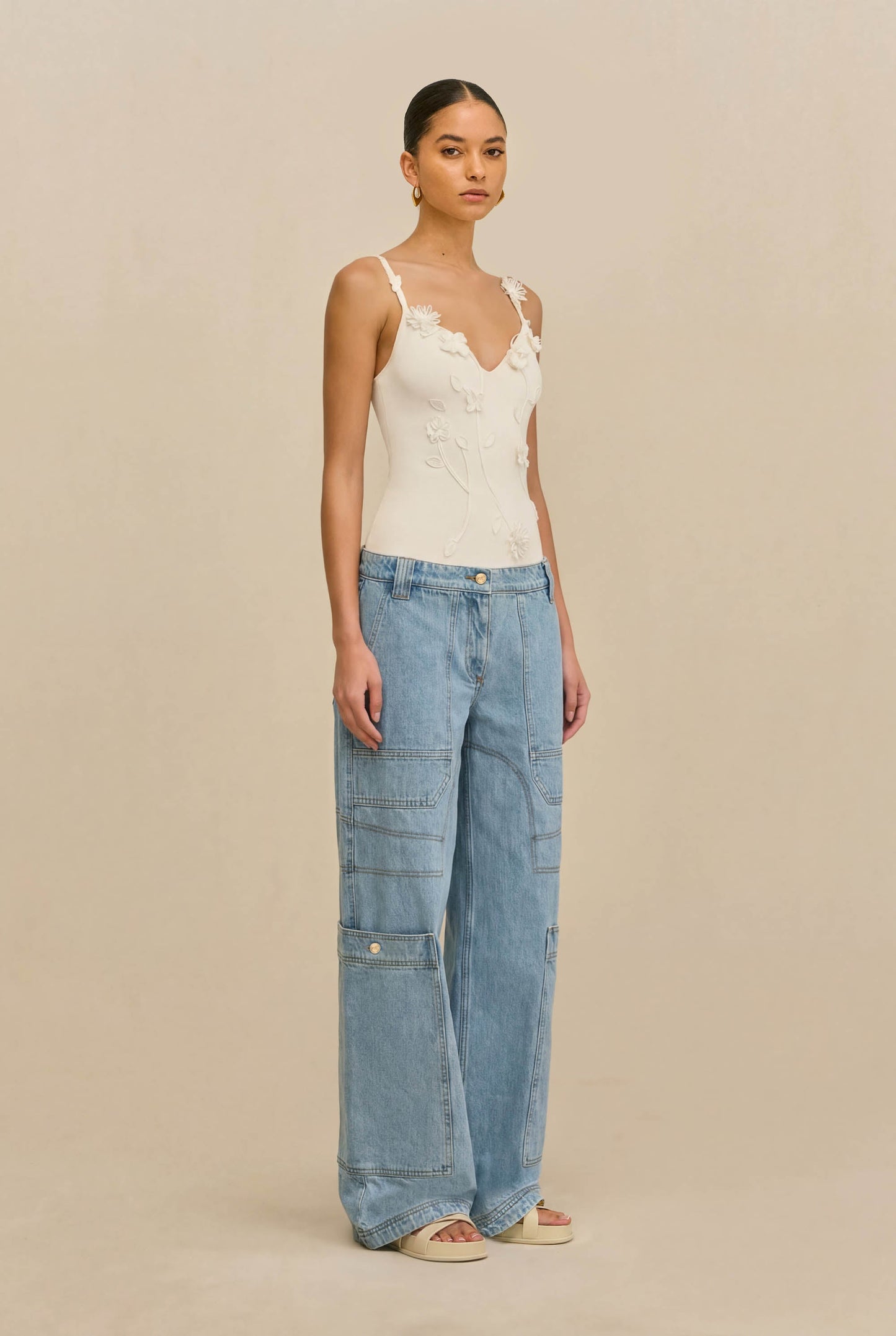 EMILIANA KNIT TOP - OFF WHITE