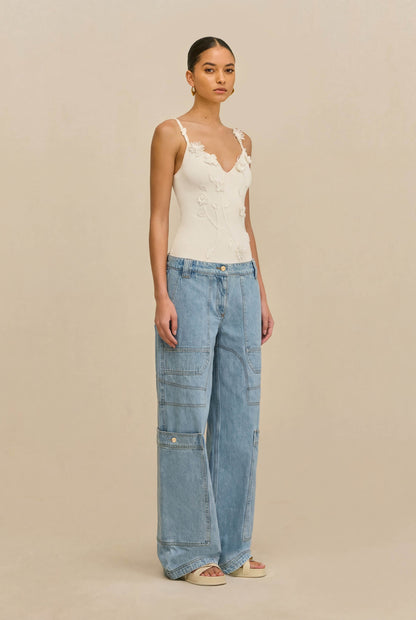 EMILIANA KNIT TOP - OFF WHITE