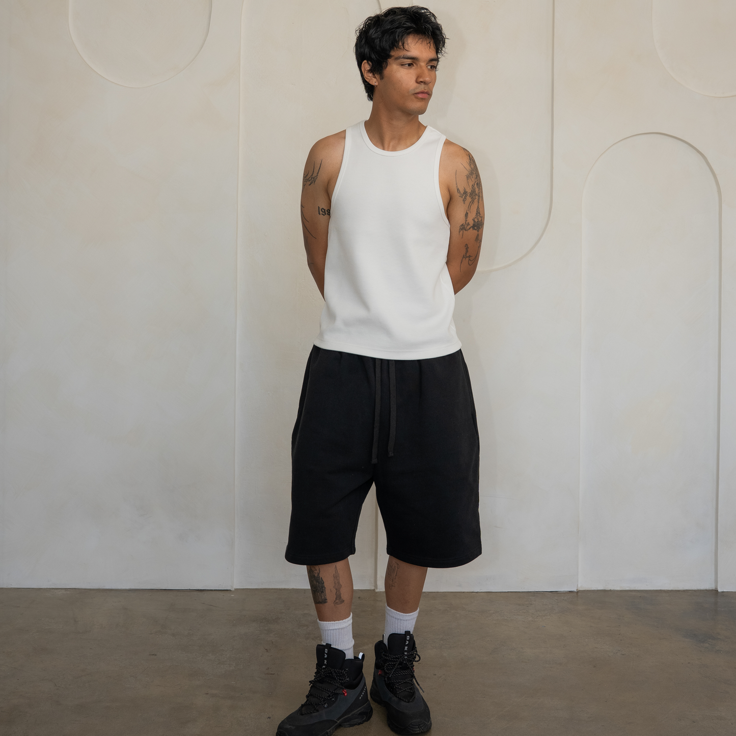'White' Waffle Knit Tank Top
