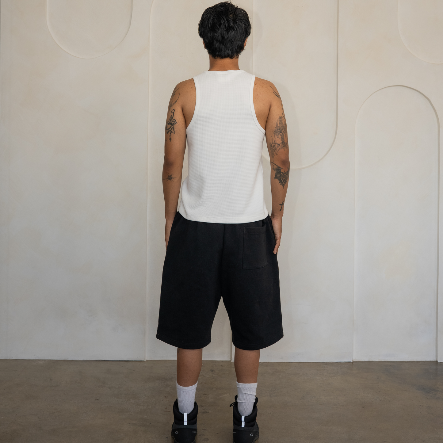 'White' Waffle Knit Tank Top
