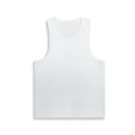 'White' Waffle Knit Tank Top